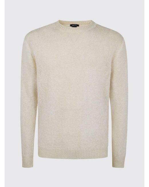 Avant Toi Natural Linen Crew Neck Sweater for men