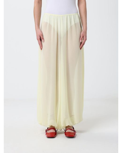 Frankie Shop Natural Crêpe Palazzo Trousers With Elasticated Waist