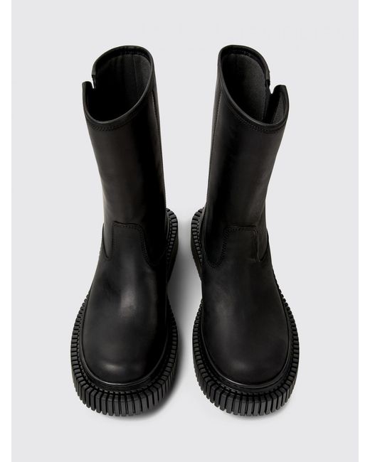 Camper Black Pix Berlin Leather Ankle Boots
