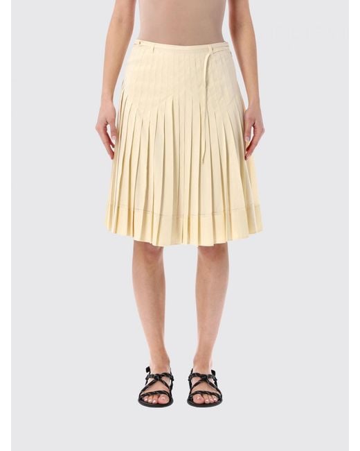 Low Classic Yellow Pleated Skirt