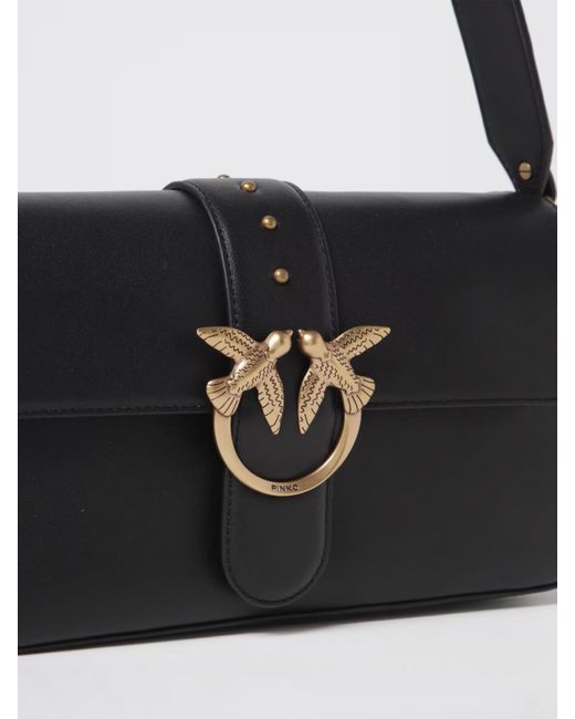Pinko White Love Bag Slouchy Leather Bag