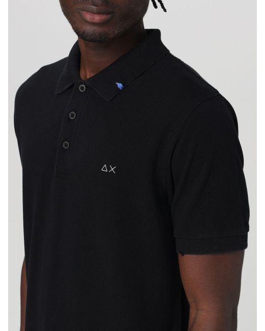 Sun 68 Black Polo Shirt for men