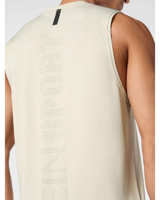 Philipp Plein White Printed Polyester Tank Top for men