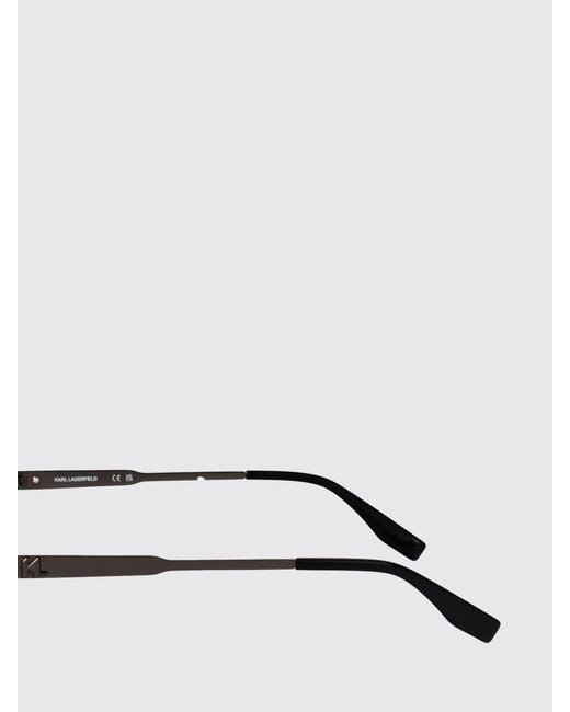 Karl Lagerfeld White Oval Metal Sunglasses With Vintage-Inspired Design