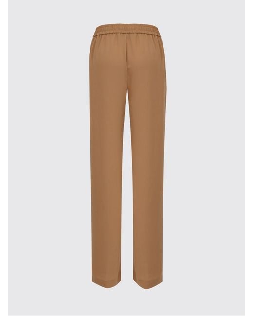Herno Natural High-Waisted Jersey Palazzo Trousers With Drawstring