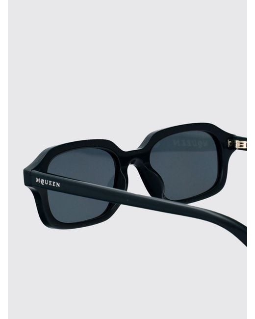 McQueen White Acetate Sunglasses for men