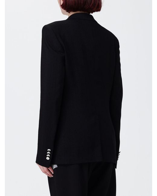 Tagliatore Black Double-Breasted Viscose Blend Blazer