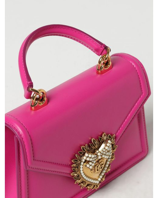 Borsa Devotion in pelle di Dolce & Gabbana in Pink