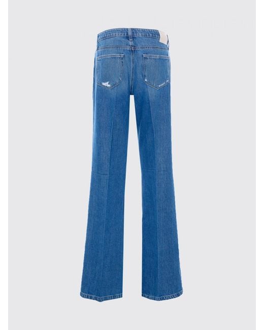 PAIGE Blue High-Waisted Palazzo Jeans