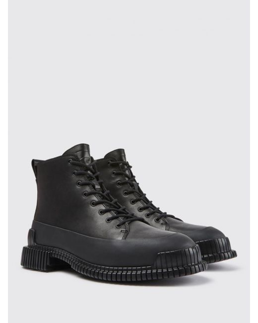 Camper Black Pix Ankle Boot In Calfskin