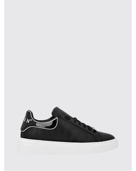 Philipp Plein Black Lace-Up Low-Top Sneakers for men