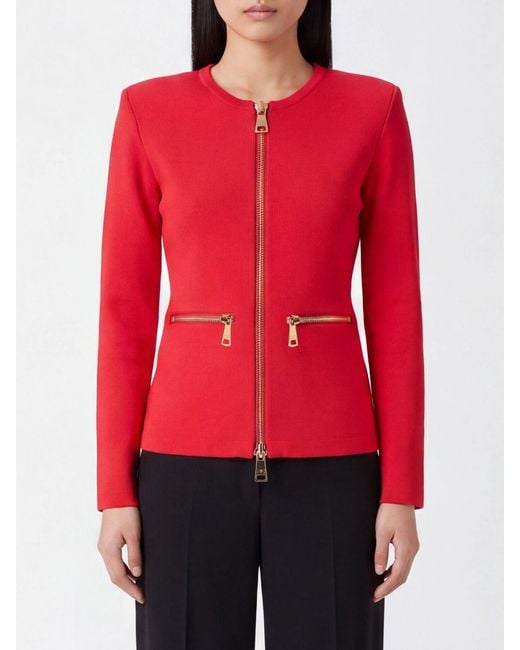 Elisabetta Franchi Red Slim Fit Cardigan