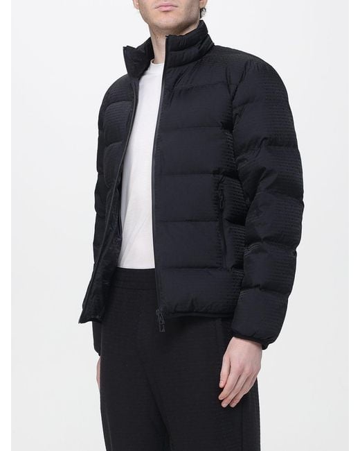 Emporio Armani Blue Padded Zip Down Jacket for men