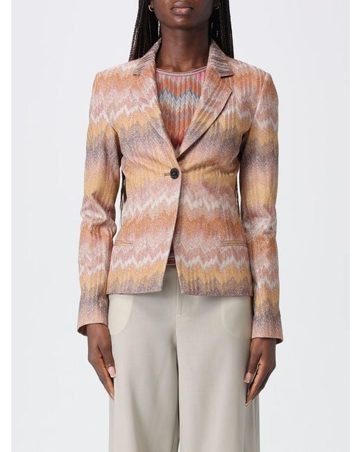 Missoni Natural Zig Zag Single-Breasted Blazer