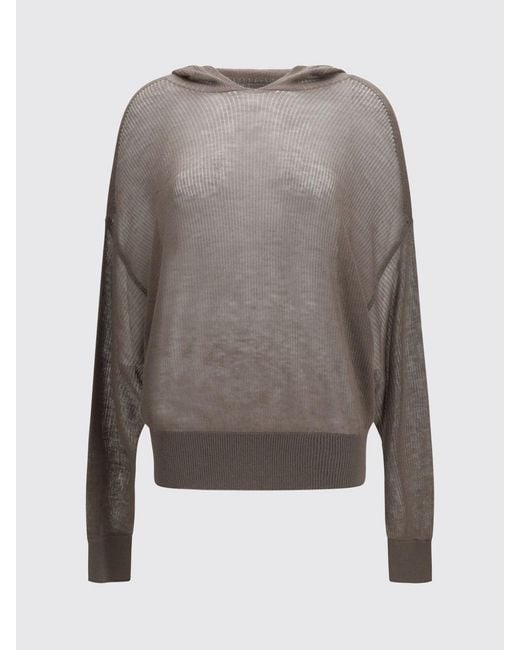 Rick Owens Natural Dropped-Shoulder Pure Cashmere Hoodie