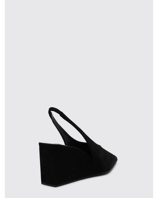 Alaïa Black Cube Suede Wedge Slingbacks