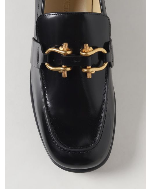 Bottega Veneta Black Monsieur Embellished Patent-Leather Loafers for men