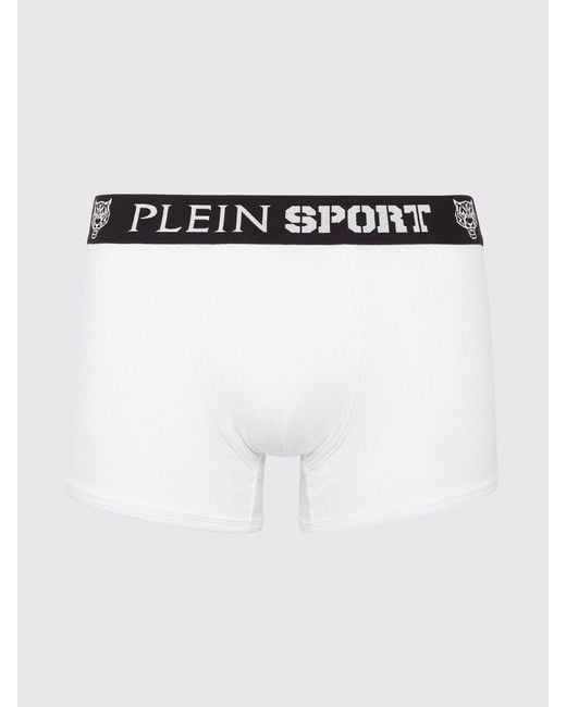 Philipp Plein White Stretch Cotton Blend Boxer Shorts Philipp Plein for men
