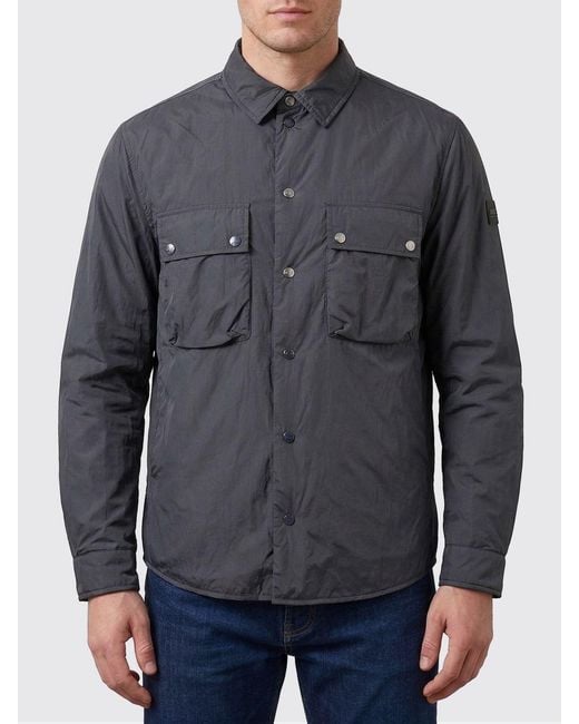 Peuterey Blue Nylon Shirt Jacket for men