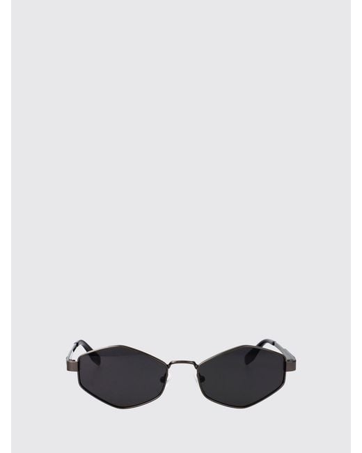 Karl Lagerfeld White Irregular Shape Metal Sunglasses With Embossed Logo