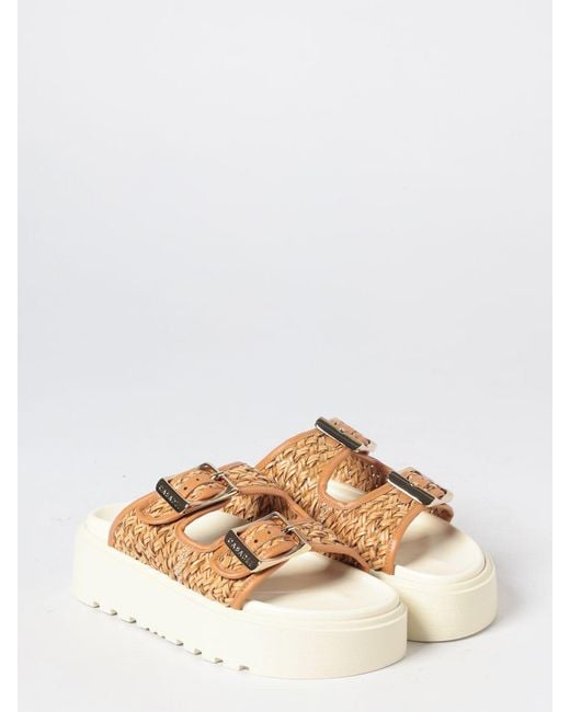 Casadei Natural Heeled Sandal