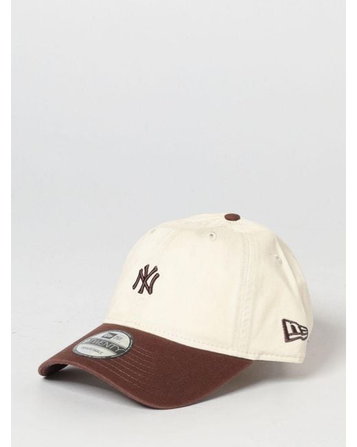 KTZ Natural 9Twenty New York Yankees Mlb Mini Logo Embroidered Cotton Cap for men