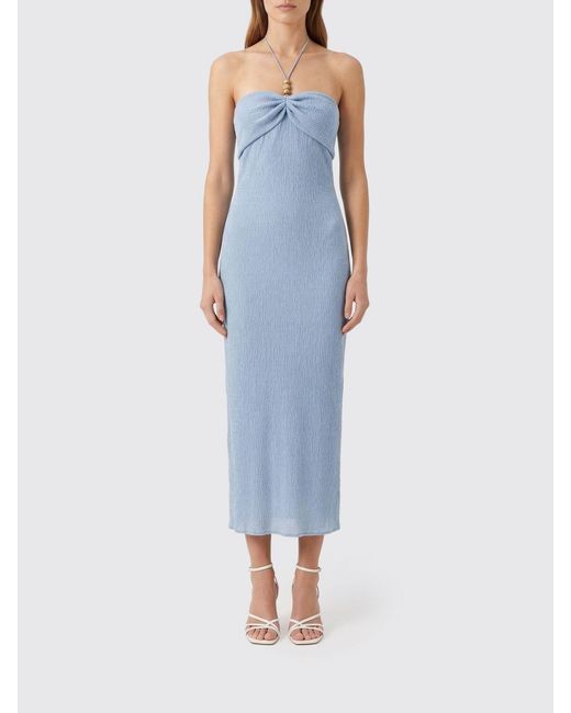 Magda Butrym Blue Lyocell Dress
