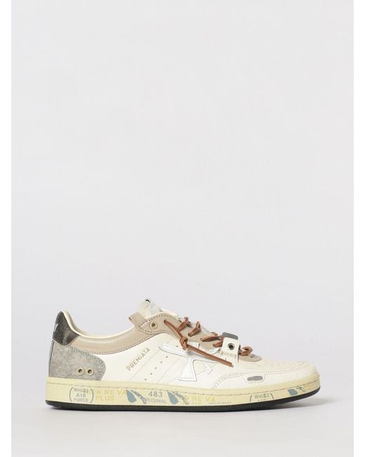 Premiata Natural Clay Leather Sneakers for men