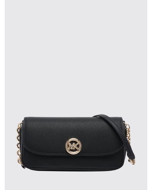 Michael Kors Black Small Nolita Hammered Leather Shoulder Bag