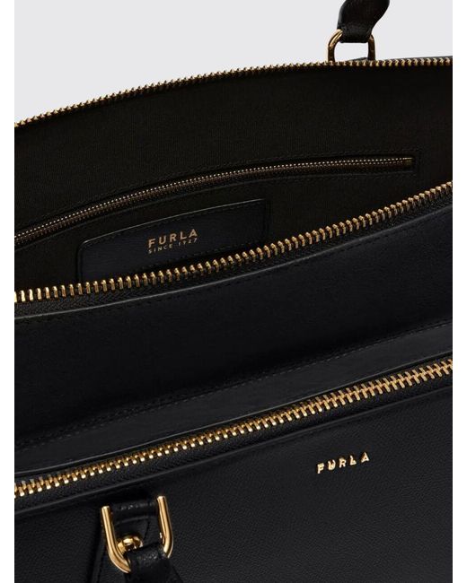Furla Black Giulia Boston Large Shoulder Bag