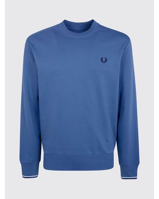 Sudadera De Algodón Fred Perry de hombre de color Blue