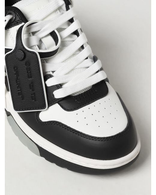 Off-White c/o Virgil Abloh Black Out Of Office Leather Sneakers