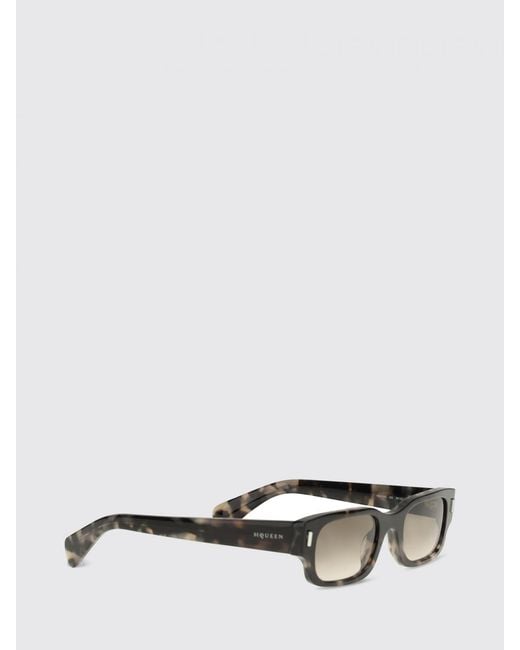 McQueen White Panthos Acetate Sunglasses