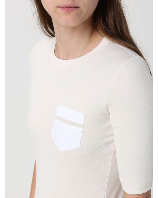 Fabiana Filippi White Stretch Cotton T-Shirts