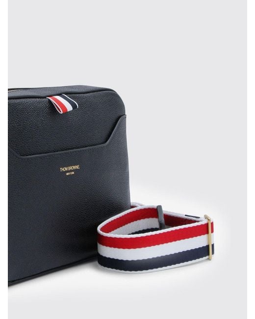 Thom Browne Blue Small Rwb Stripe Camera Bag for men