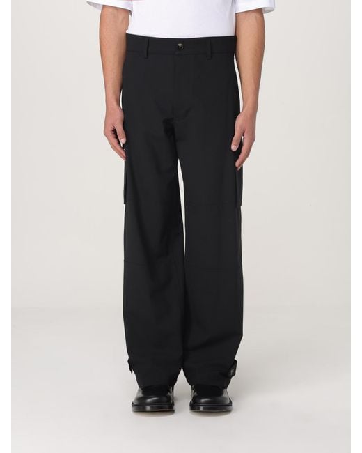Marni Black Cargo Pants With Adjustable Cuffs for men
