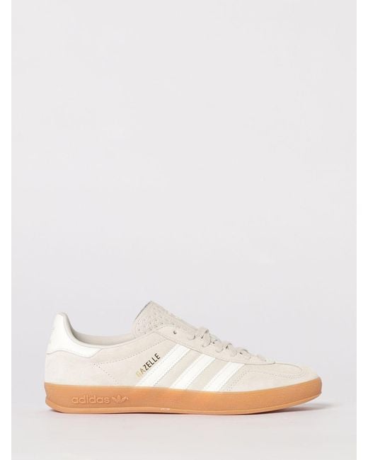 Adidas Originals White Gazelle Indoor Suede Sneakers for men