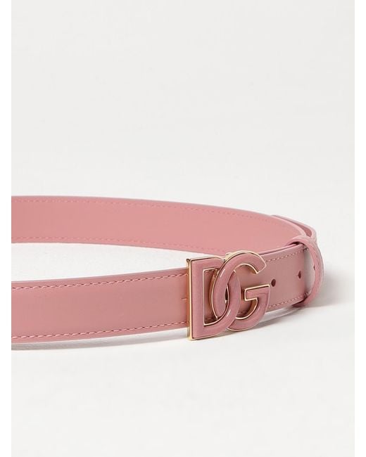Ceinture de logo Dolce & Gabbana en coloris Pink