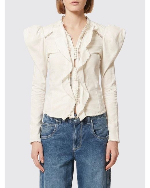 Isabel Marant White Calina Cotton Shirt