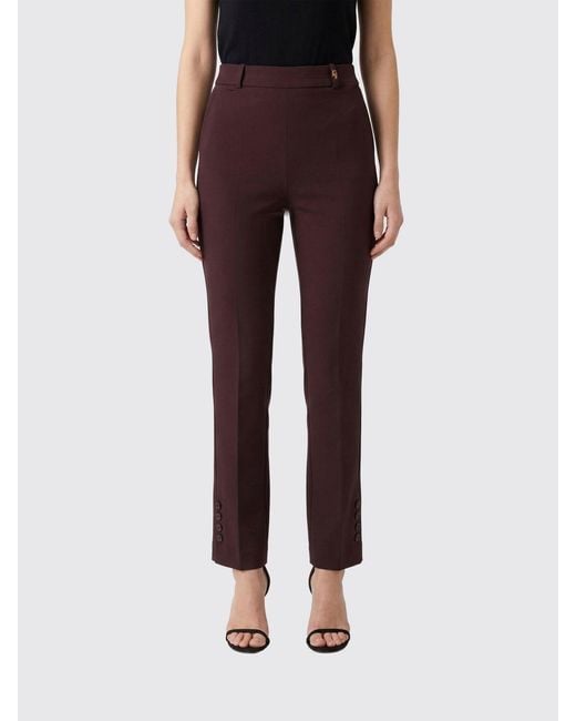 Elisabetta Franchi Orange Crêpe Cropped Trousers