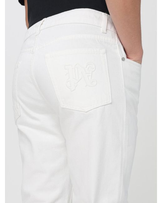 Palm Angels White Jeans for men