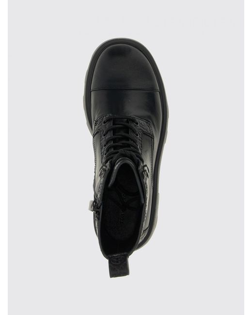 Tory Burch Black Leather Lace-Up Ankle Boots