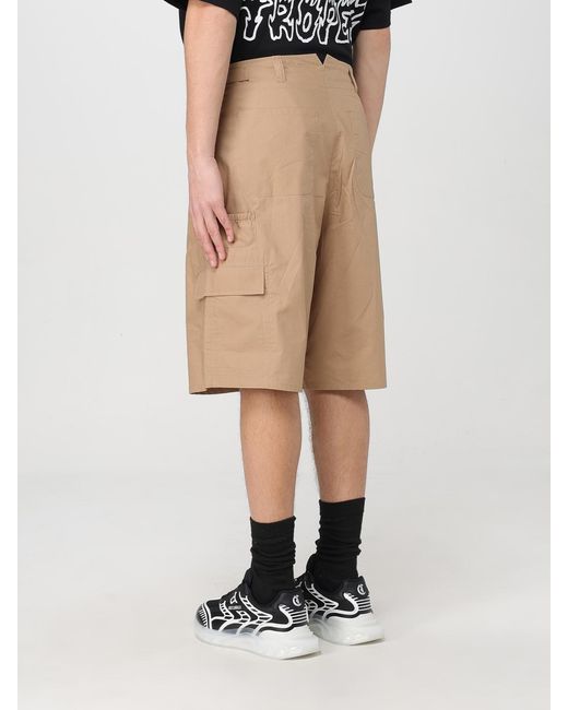 Just Cavalli Natural Cargo Shorts With Belted Waist for men