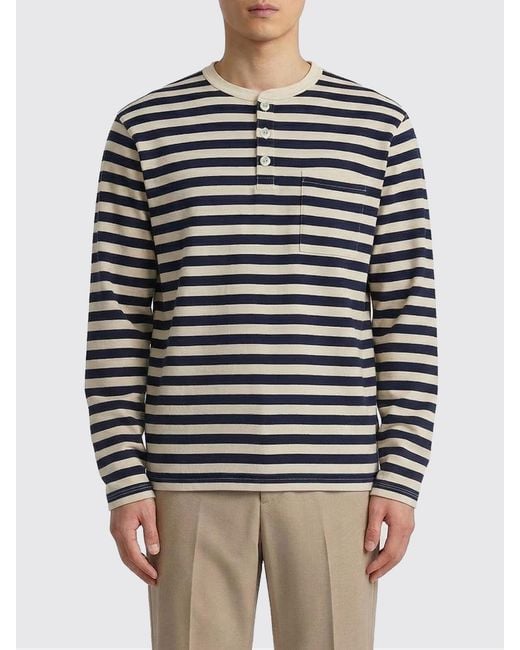 Junya Watanabe Gray Striped Cotton T-Shirt for men