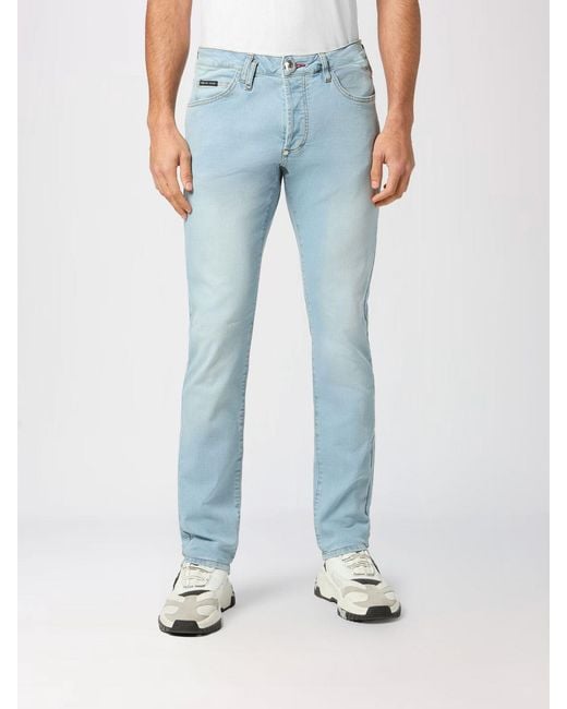 Philipp Plein Blue Slim Fit Skinny Jeans for men