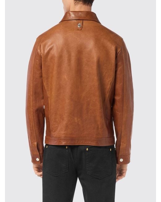 Billionaire Brown Sheepskin Leather Jacket for men