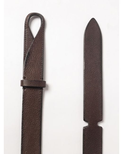 Orciani White Nobuckle Grained Leather Belt for men
