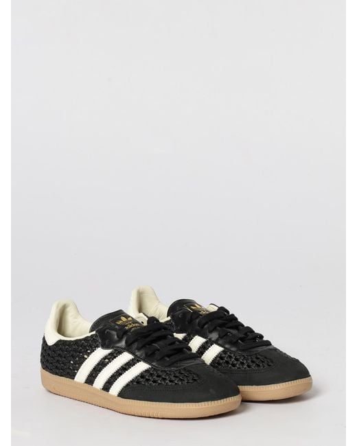 Adidas Originals Black Samba Og Crochet Leather Sneakers