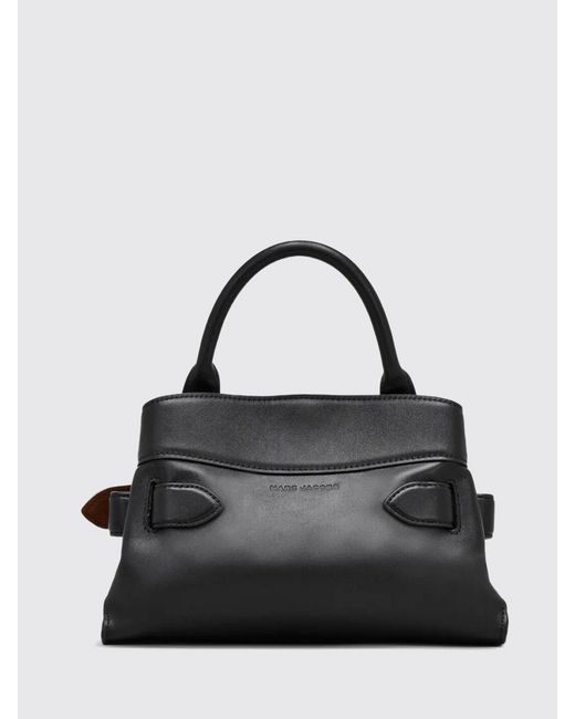 Marc Jacobs Black The Small Tote Bag Leather Handbag With Double J Logo