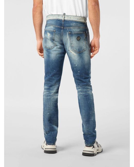 Philipp Plein Blue Denim Slim Fit Jeans for men